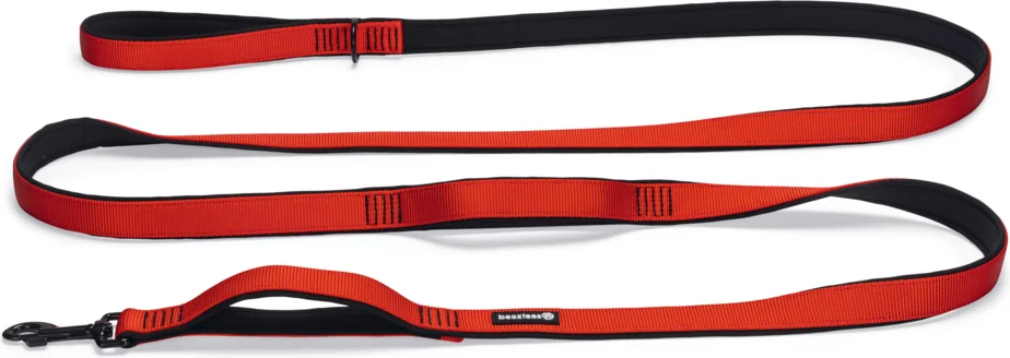 Beeztees hondenriem Parinca Premium rood 300 x 2,5 cm