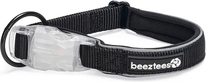 Beeztees hondenhalsband Parinca zwart 35-40 x 2 cm