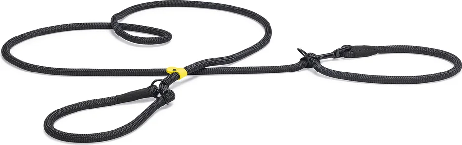 Beeztees hondenriem met halsband Parinca Premium zwart 300 x 1,2 cm