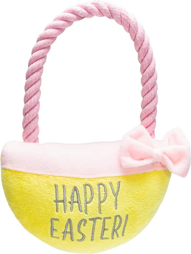 Beeztees knuffel Pasen paasmandje Happy 17 x 5 x 22 cm