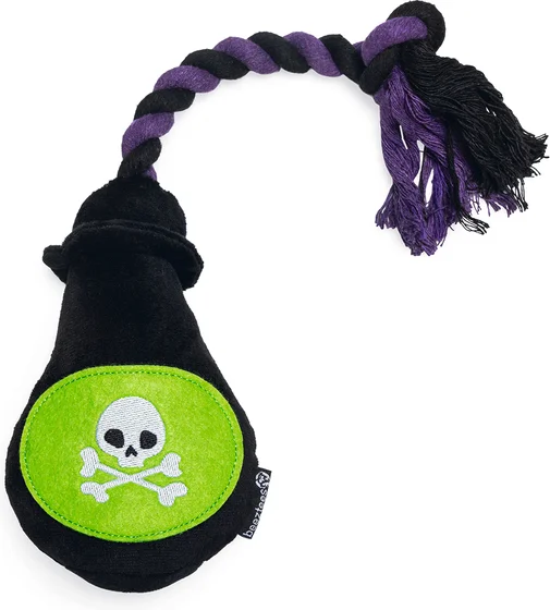 Beeztees hondenspeelgoed vergif met touw zwart / groen 29 x 10 x 5 cm