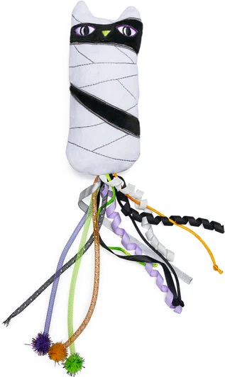 Beeztees kattenspeeltje mummy wit / zwart 35 x 7 x 3,5 cm