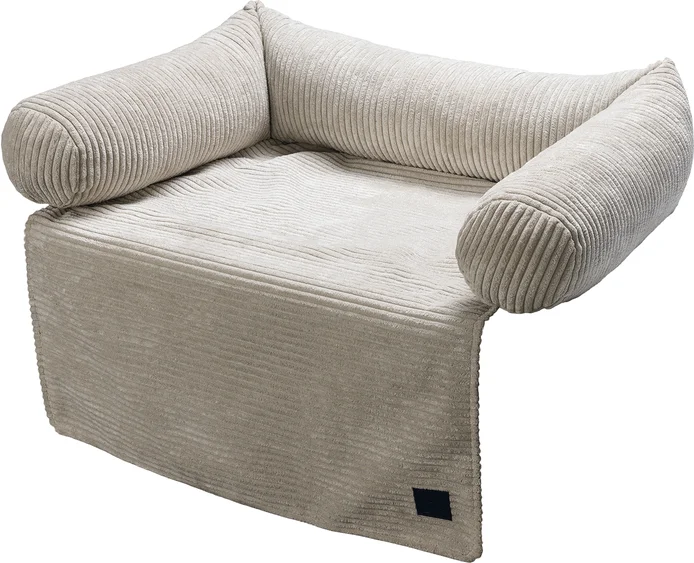 Designed by Lotte hondenkussen Ribbed grijs 70 x 50 x 13,5 cm