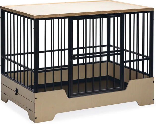 Designed by Lotte hondenbench Quirine zwart XL 92 x 62 x 76 cm