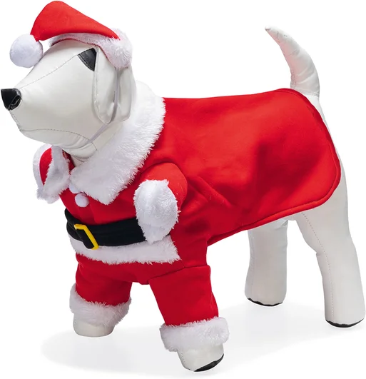 Beeztees hondentrui kerstman rood / wit 28 cm