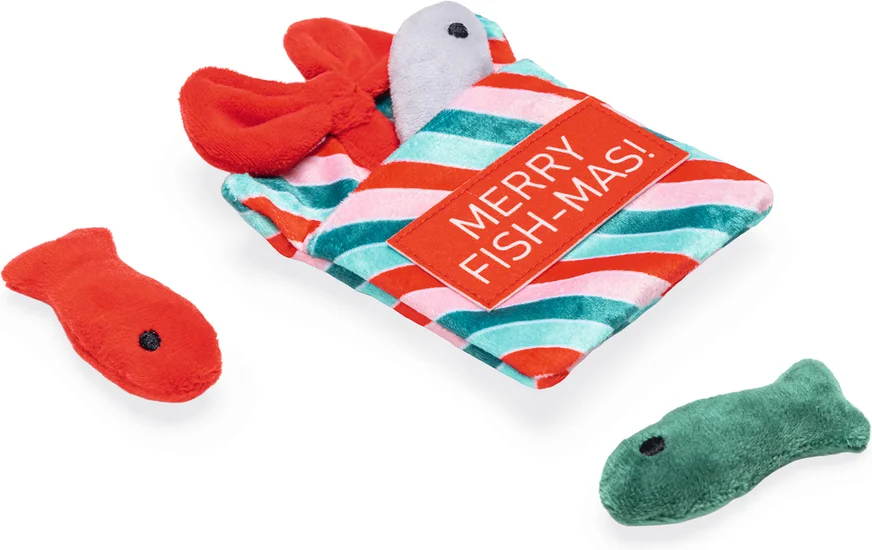 Beeztees kattenspeeltje kerstcadeau 15 x 10 x 1,5 cm