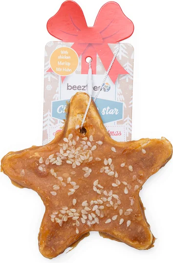 Beeztees hondenkoekjes Kerstster 9 x 9 x 1,5 cm 50 stuks