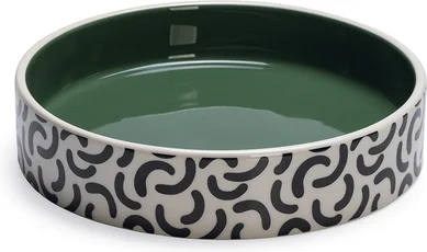 Beeztees kattenvoerbak Mark zwart/wit D 16,5 H 4 cm