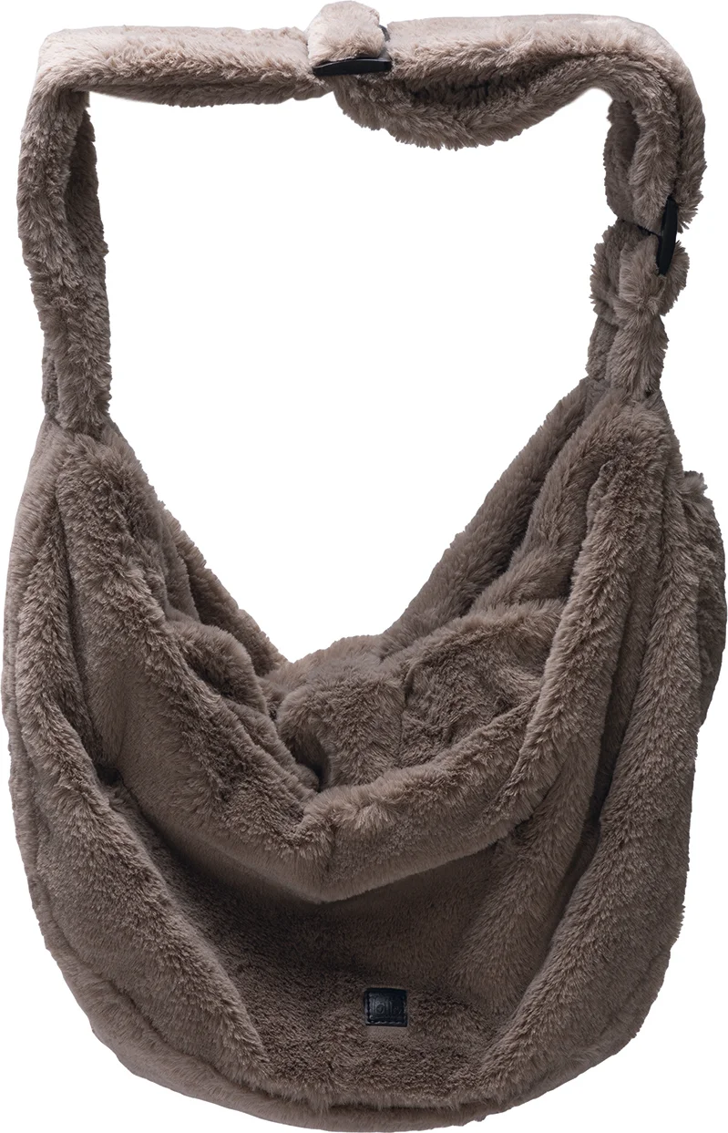 Designed by Lotte hondendraagtas Laki taupe 48 x 20 x 35 cm