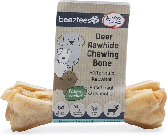 Beeztees hondenbot hertenhuid 10 cm