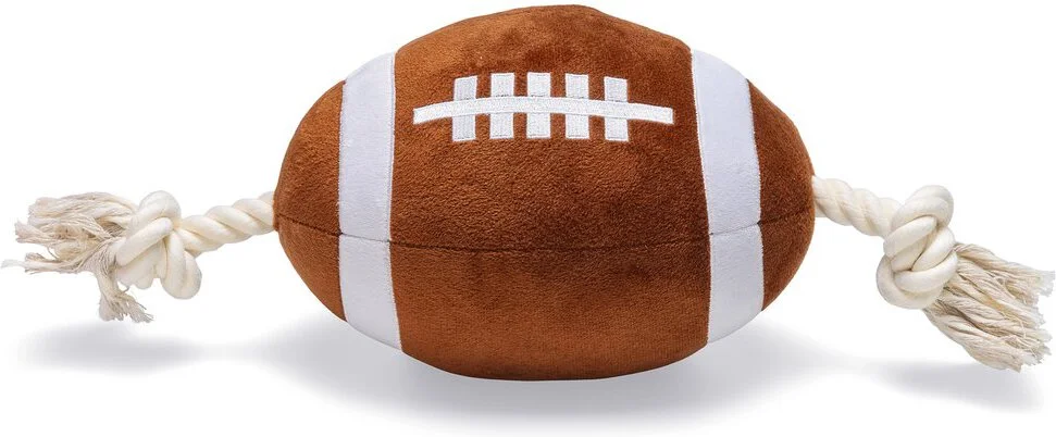 Beeztees rugbybal met touw 37 x 15 x 15 cm