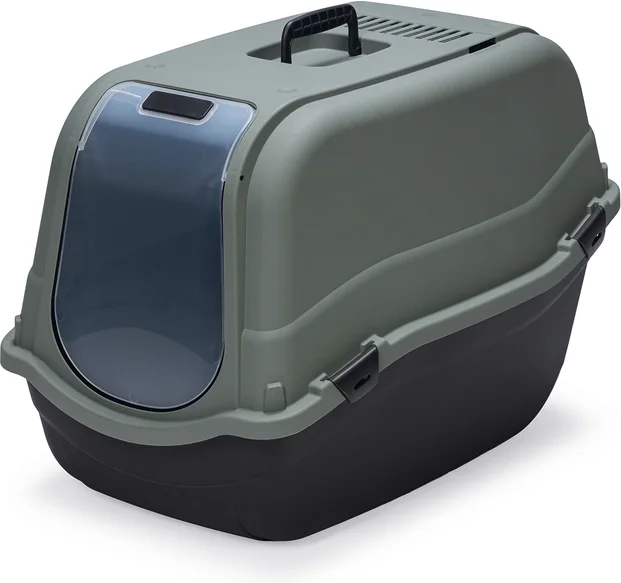 Beeztees kattenbak Romeo groen / zwart 65 x 44 x 46 cm