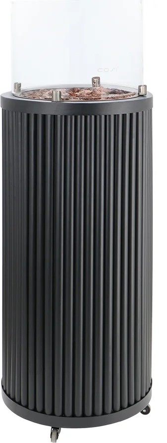 Cosi vuurzuil Cosipillar Curved zwart D 40 H 120 cm