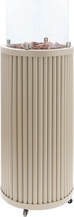 Cosi vuurzuil Cosipillar Curved beige D 40 H 120 cm