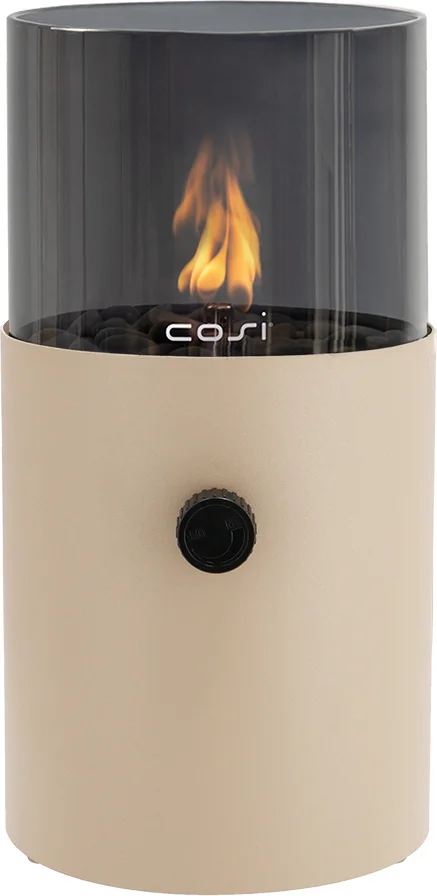 Cosi tafelhaard Cosiscoop Original beige rookglas  D 16 H 30 cm