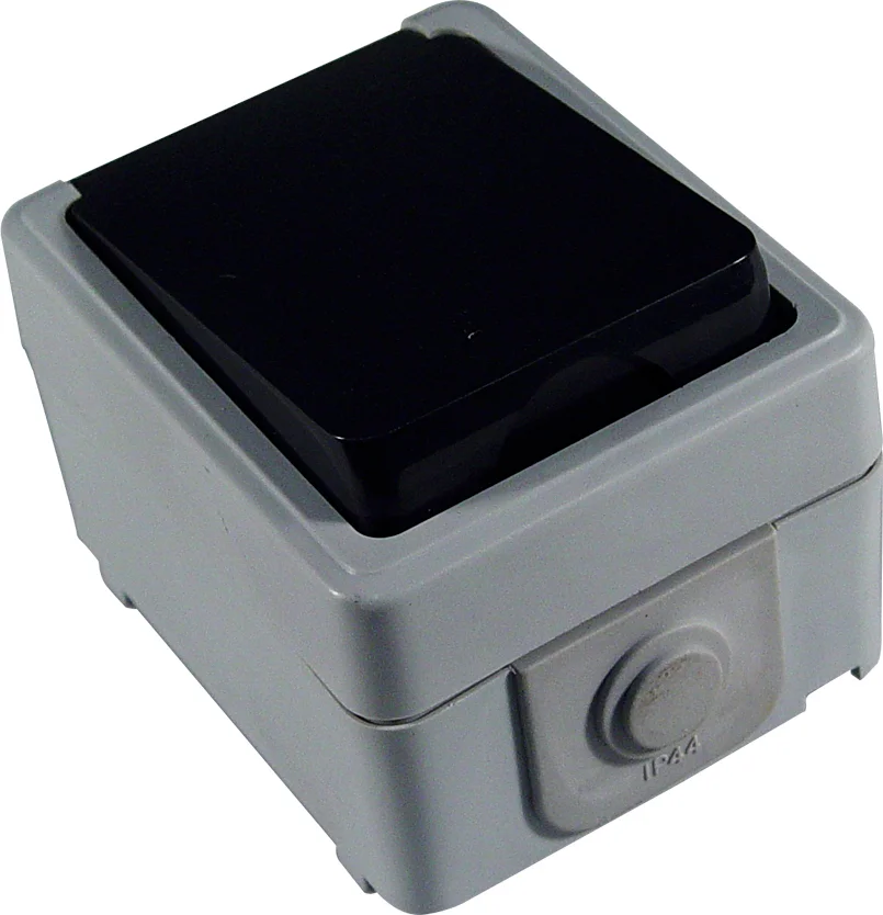 Calex stopcontact enkel grijs 7,6 x 6,5 x 5,2 cm