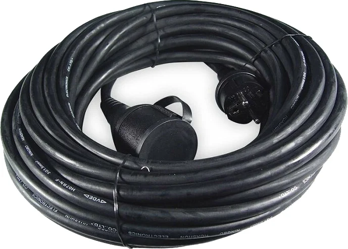 Calex verlengsnoer IP44 zwart 20 m