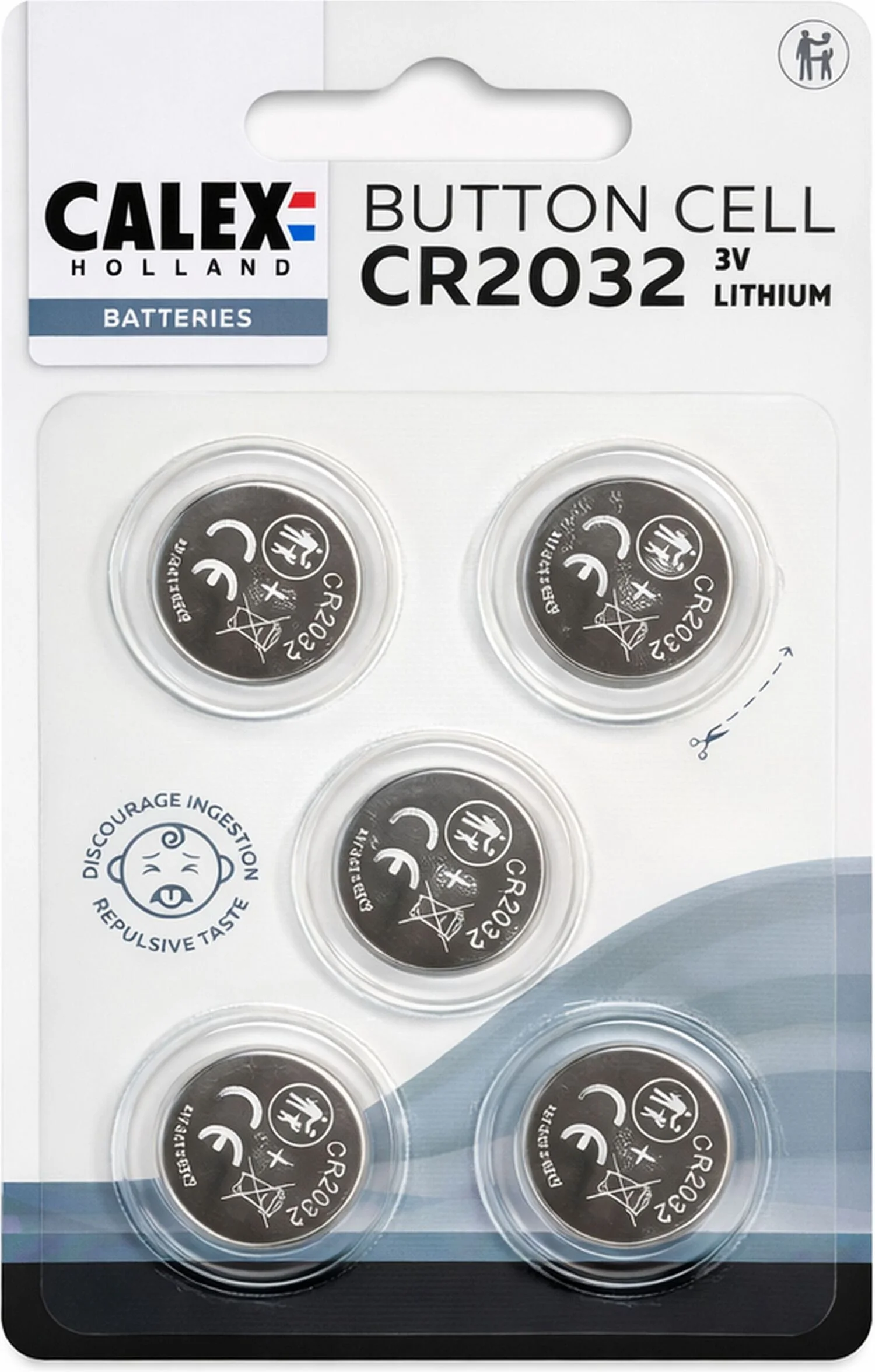 Calex CR2032 knoopcel batterij lithium 5 stuks