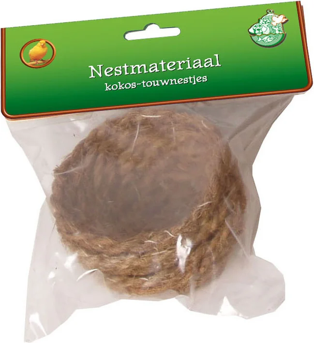 Boon nestmateriaal kokos-touw naturel D 7 H 3,5 cm 3 stuks
