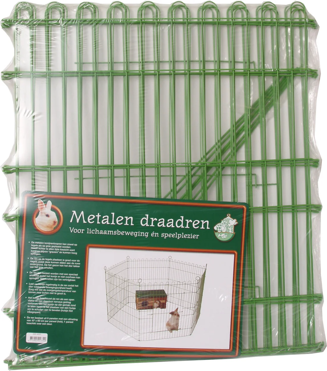 Boon konijnenren 6 panelen groen 60 x 67 cm