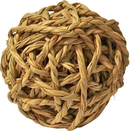 Boon knaagdierenspeelgoed bal met bel naturel 8 cm