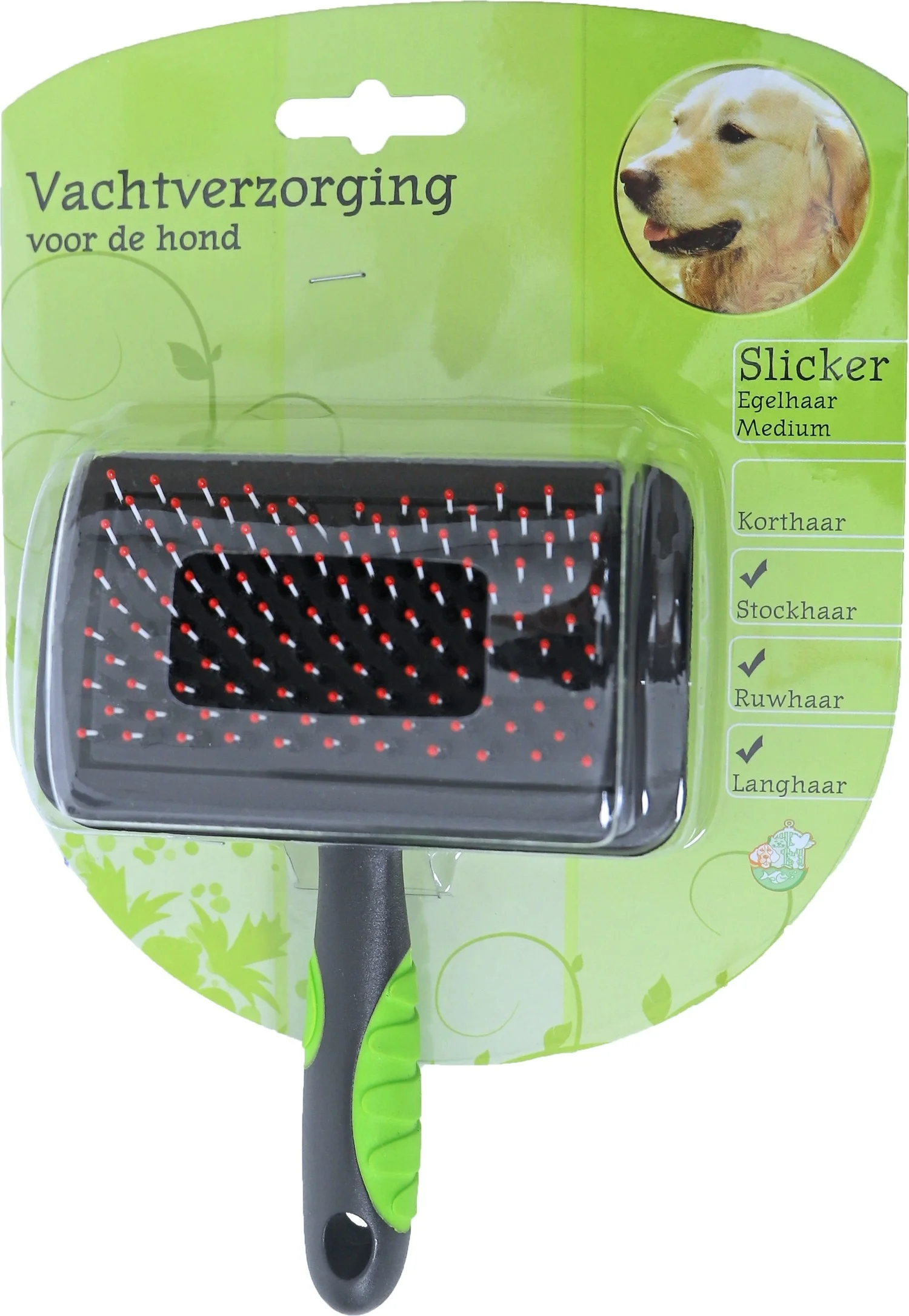 Boon hondenborstel slicker egelhaar M