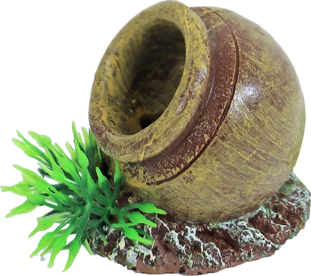 Boon Aqua deco aquarium decoratie bubbel ornament pot bruin 10 x 8 x 6 cm