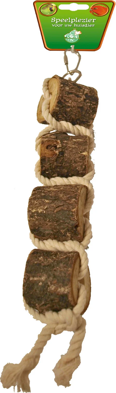 Boon vogel speelgoed touw en hout naturel 26 cm