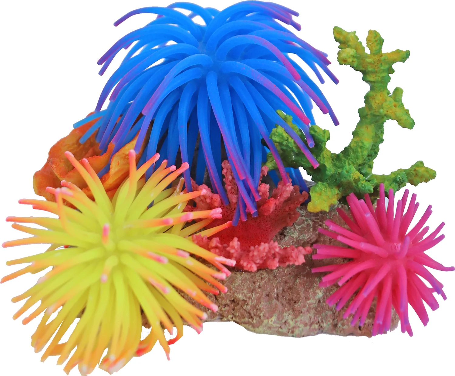 Boon aquarium decoratie bloem met rots en schelp multi 16 x 12 x 12 cm