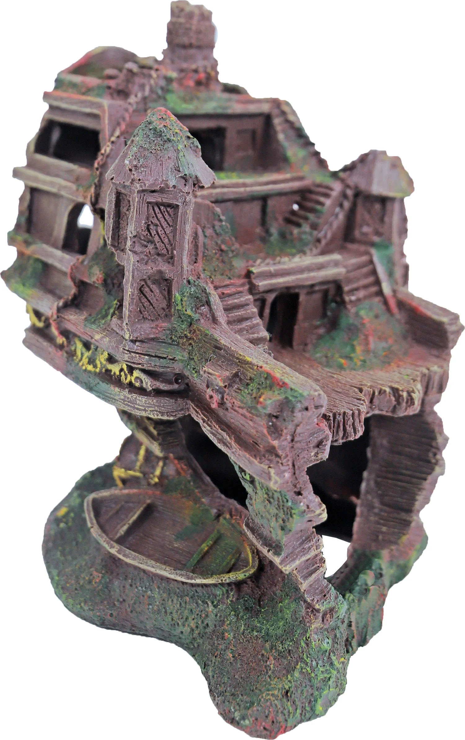 Boon aquarium decoratie achterdeel schip bruin 20 x 16 x 22 cm