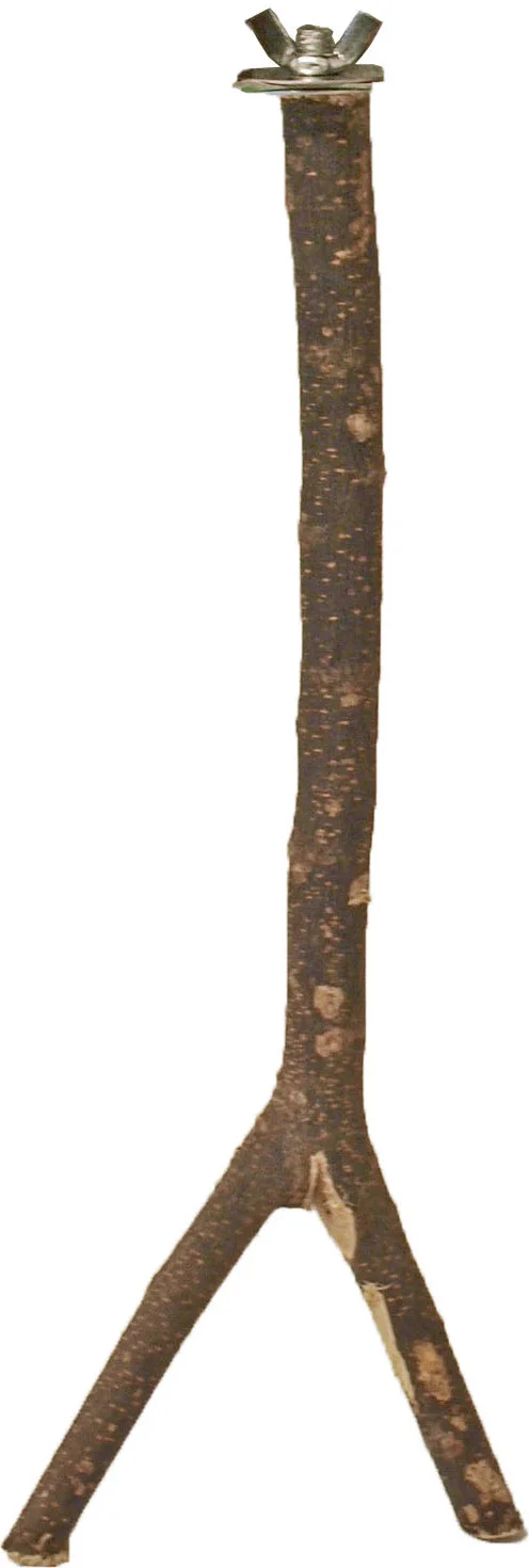Boon zitstok met schroefdraad bruin 30 cm
