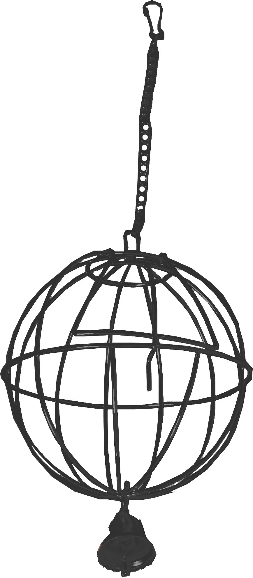 Boon hooivoerbal met bel zwart 13 x 11,5 x 30 cm