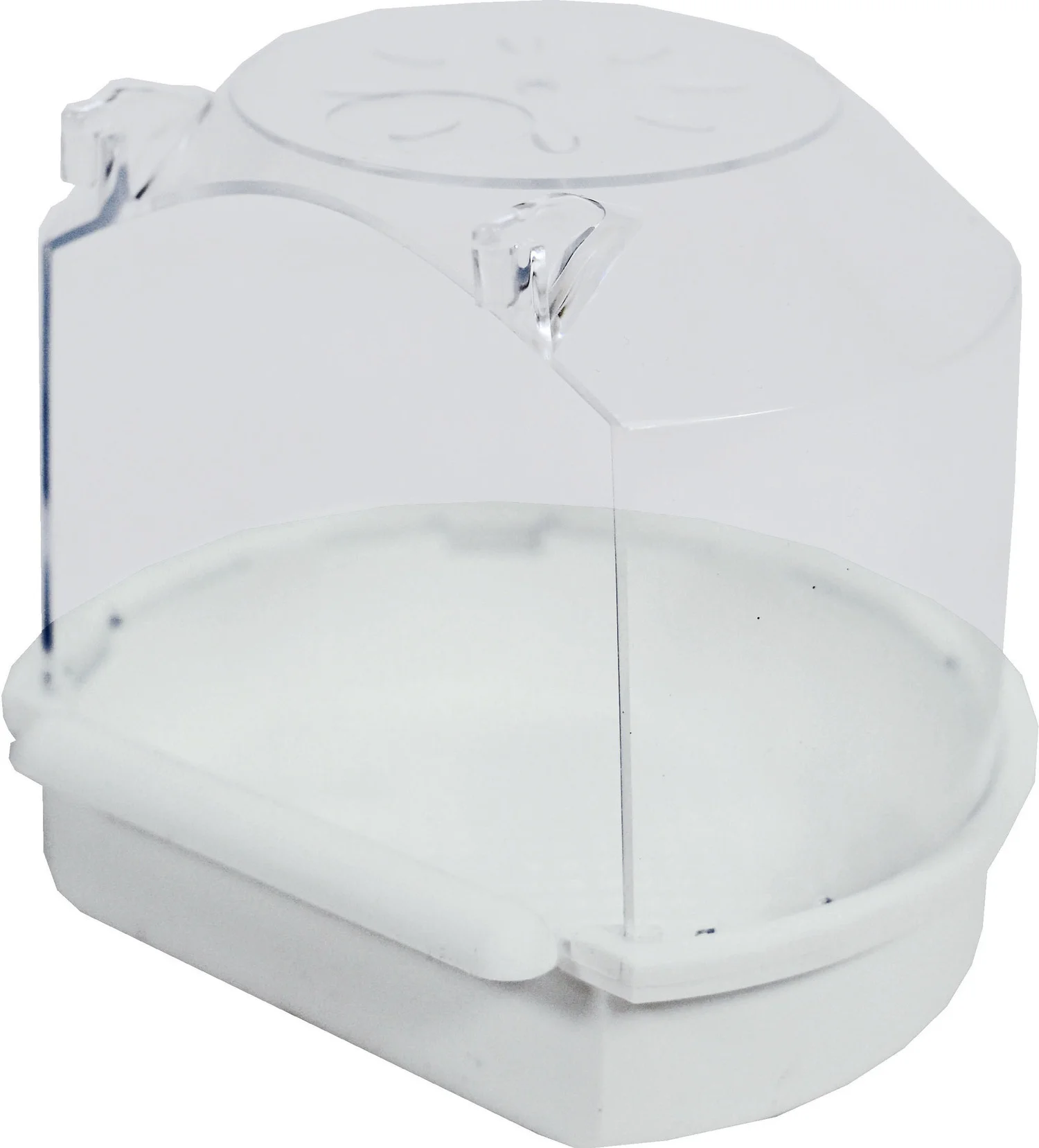 Boon vogelkooi accessoire badhuis wit 13,5 x 12 x 11,5 cm