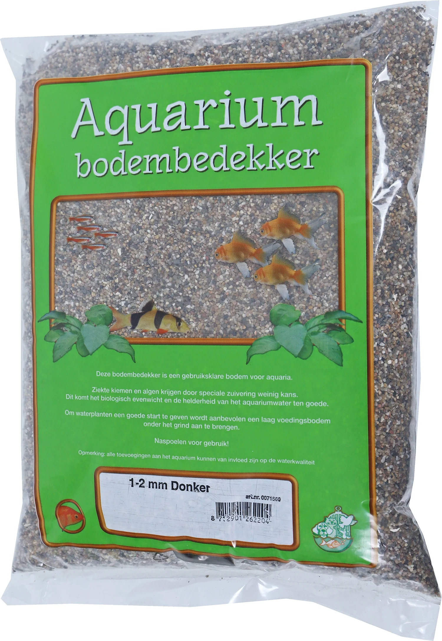 Boon aquariumgrind donker 1-2 mm 8 kg