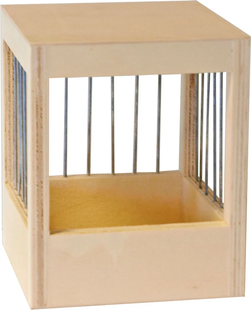Boon nestkast tralies naturel 11,5 x 11,5 x 14 cm
