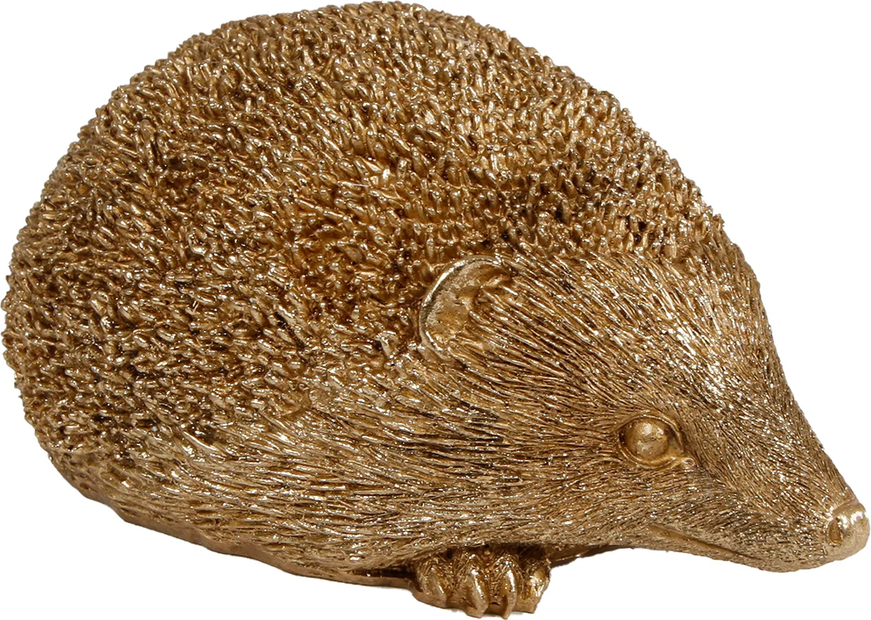 Beeld egel goud 14,8 x 9,8 x 7,2 cm
