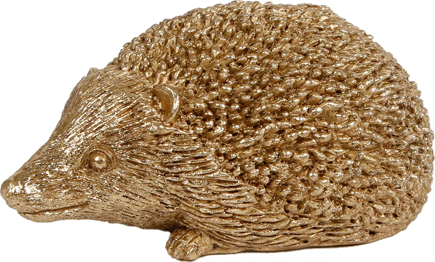 Beeld egel goud 9 x 6 x 4 cm