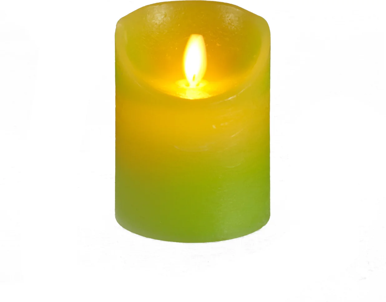 Anna's Collection LED stompkaars Rustiek groen D 7,5 H 10 cm