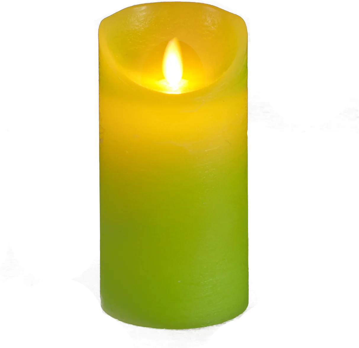 Anna's Collection LED stompkaars Rustiek groen D 7,5 H 15 cm
