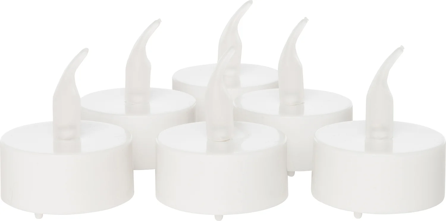 Anna's Collection LED waxinelicht wit D 4 H 5 cm 6 stuks