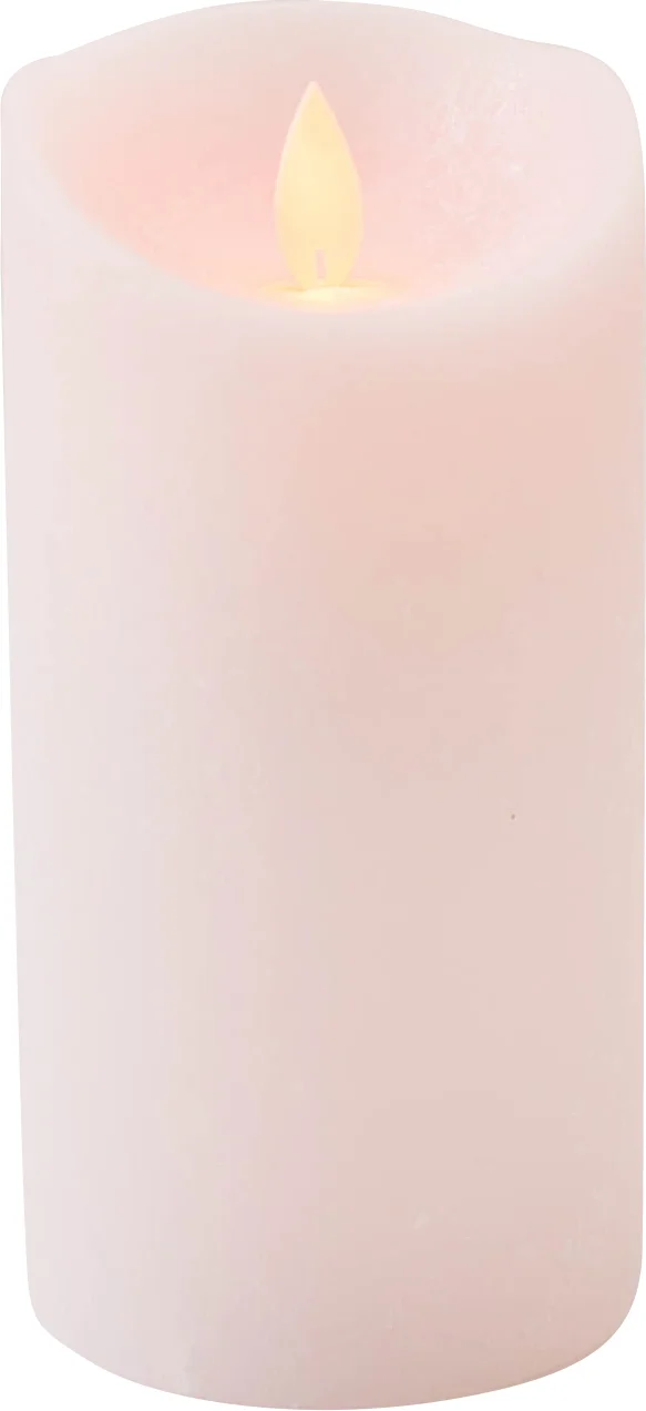 Anna's Collection LED stompkaars Rustiek roze D 7,5 H 15 cm