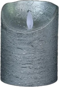 Anna's Collection LED stompkaars met timer zilver D 7,5 H 10 cm