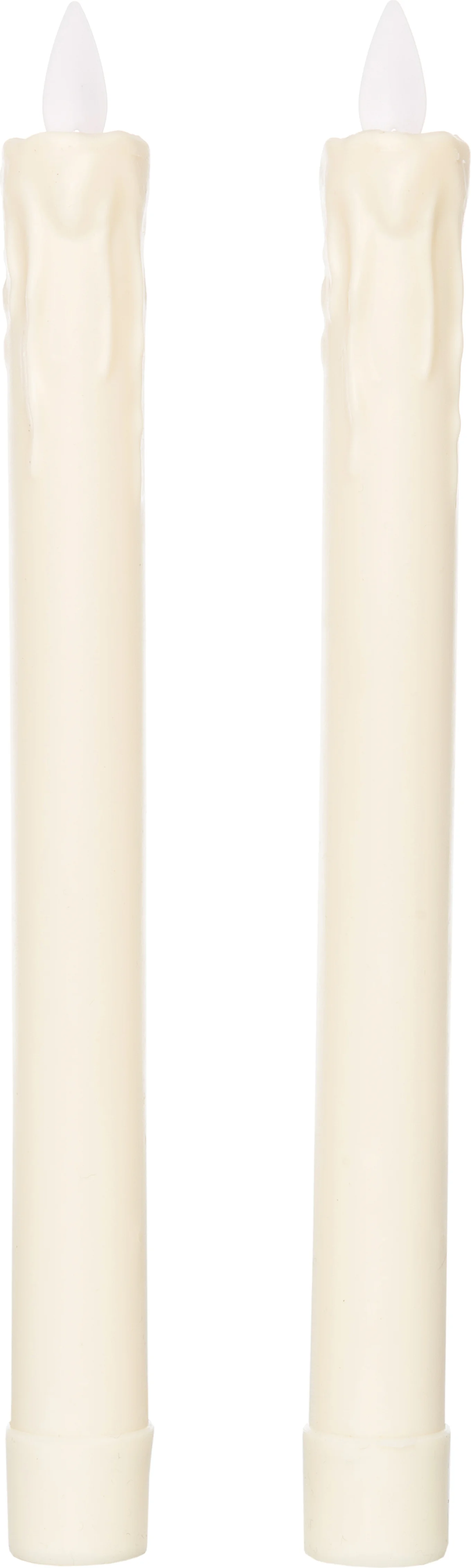 Anna's Collection LED dinerkaars crème D 2,5 H 23 cm 2 stuks