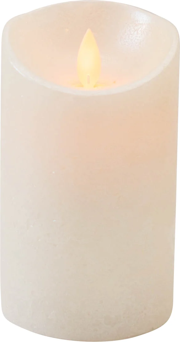 Anna's Collection LED stompkaars Rustiek parel D 7,5 H 12,5 cm