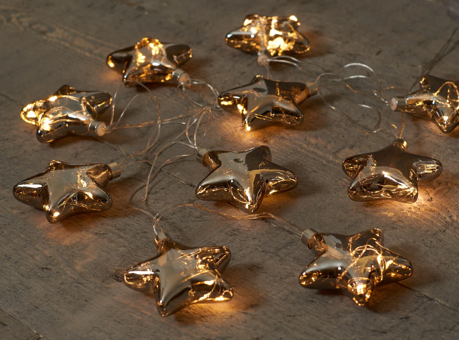 Anna's Collection lichtsnoer ster met 30 lampjes warm wit 2 m