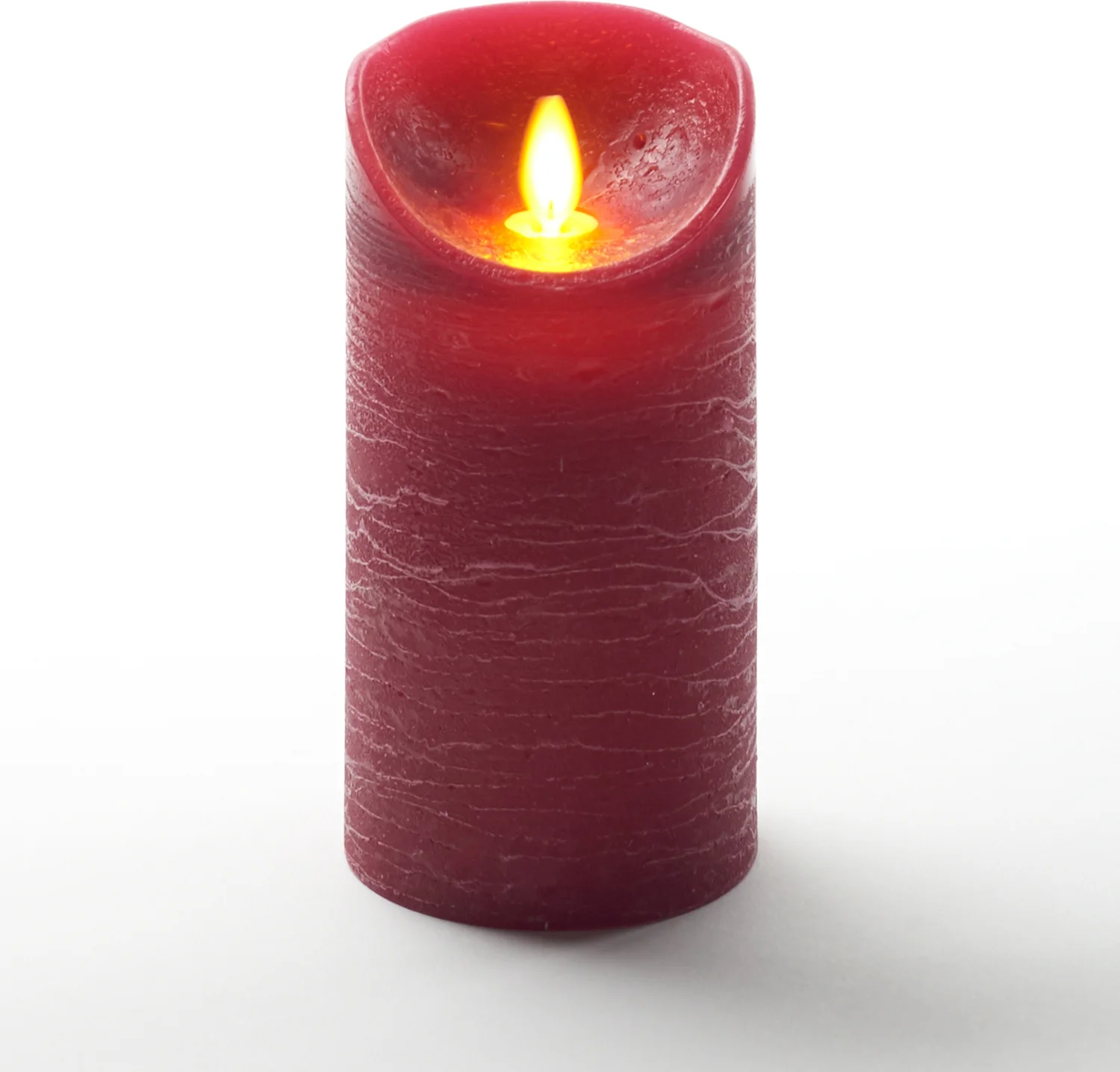 Anna's Collection LED stompkaars Rustiek rood D 7,5 H 15 cm