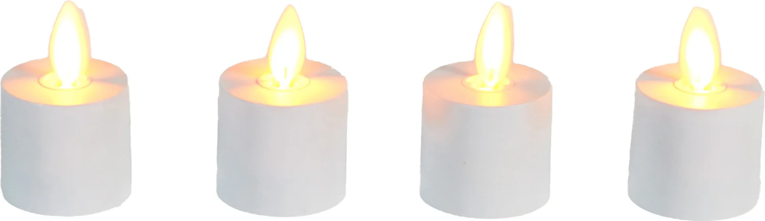 Anna's Collection LED waxinelicht wit D 3,8 H 6 cm 4 stuks