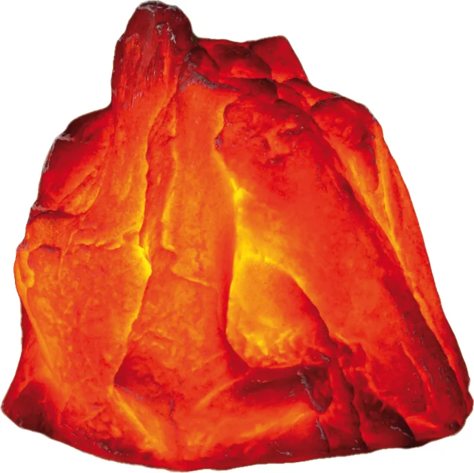 Anna's Collection led haardblok oranje 12,5 x 10 x 10 cm