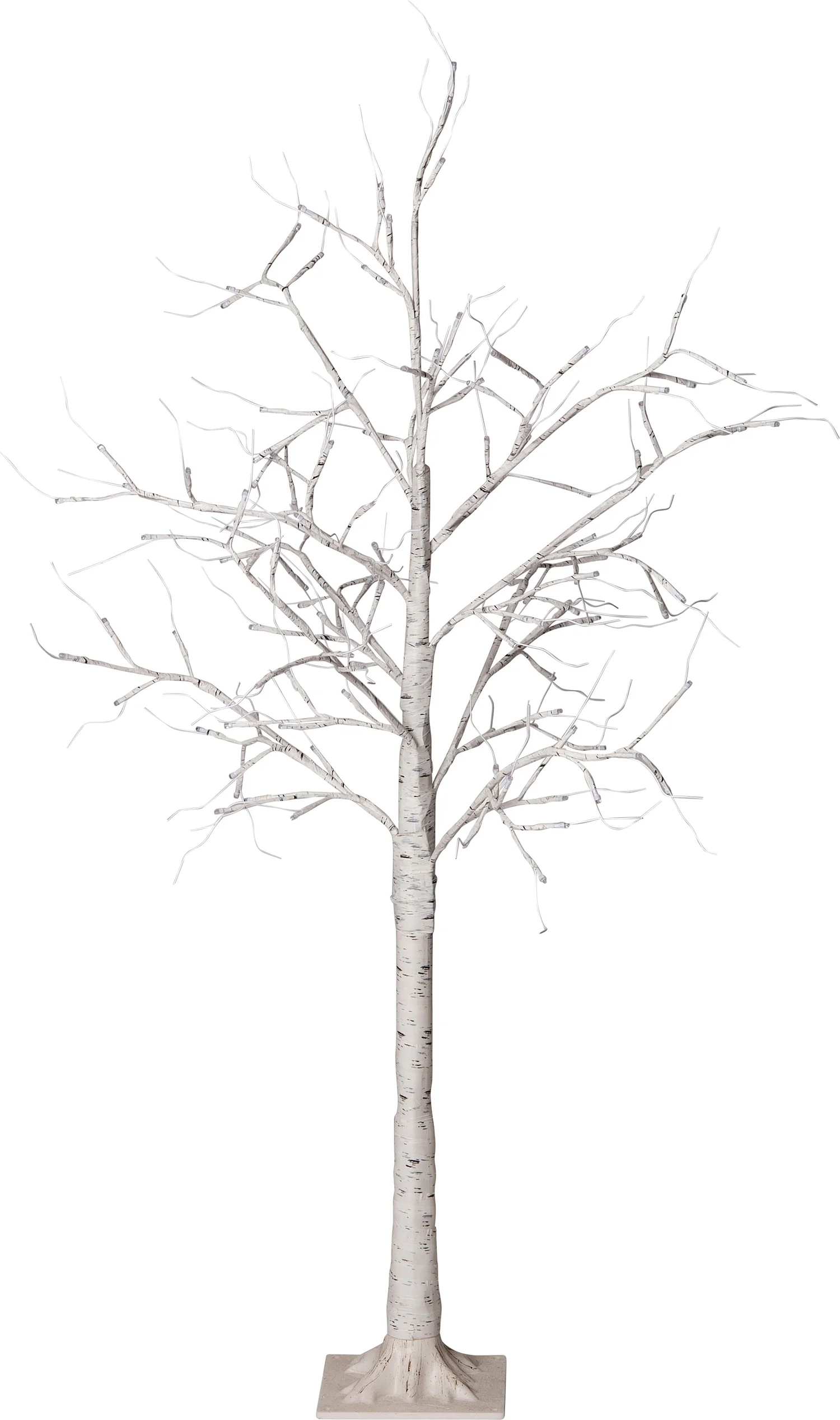 Decoratieboom berk H 130 cm met 120 lampjes warm wit