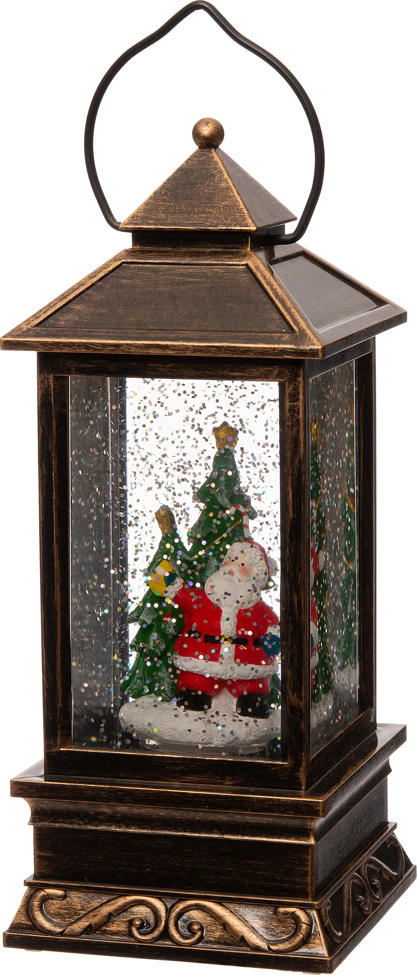 Anna's Collection tafellamp kerstman koper 11,5 x 11,5 x 21,5 cm
